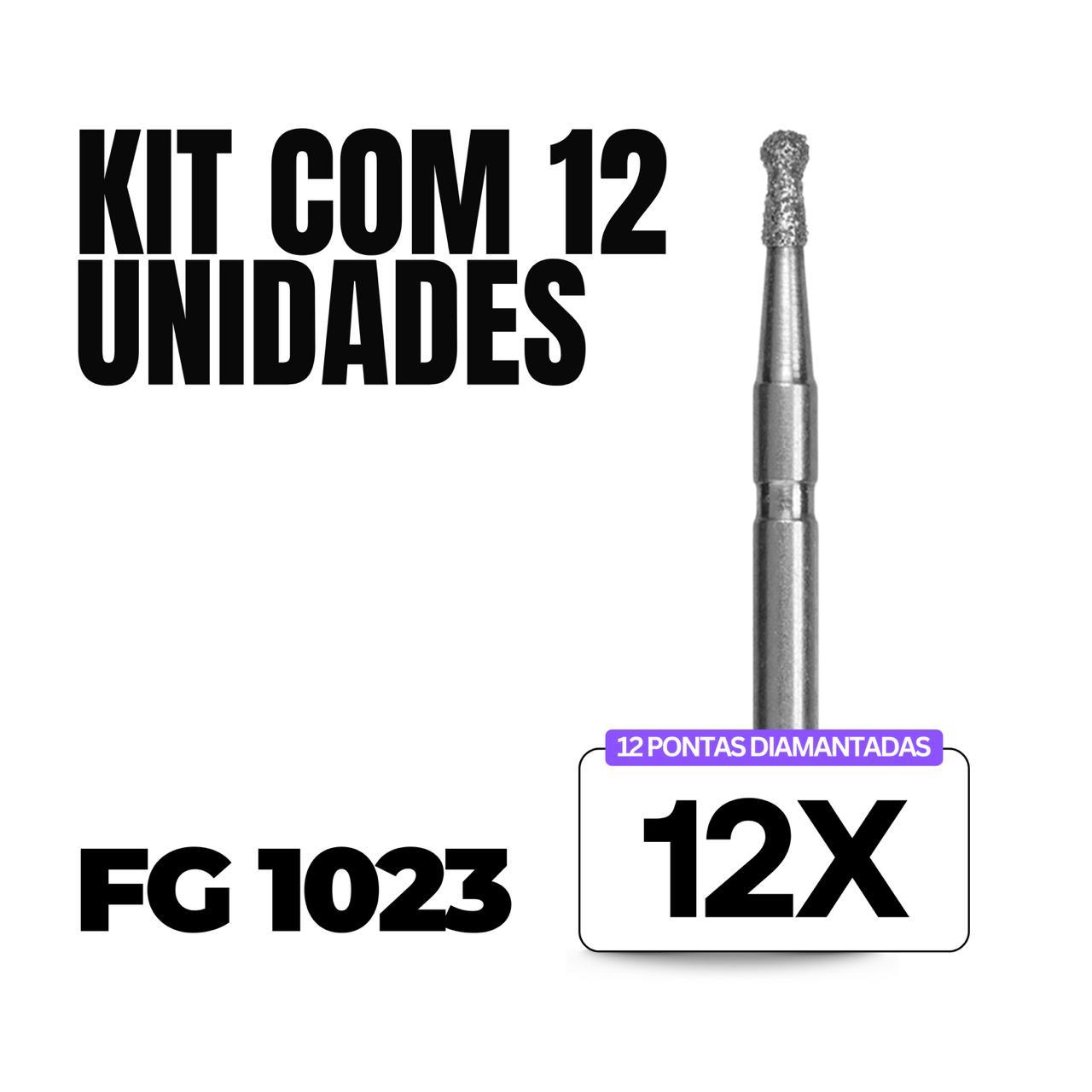 Kit 12 Pontas Diamantadas FG 1023 - Dental Market
