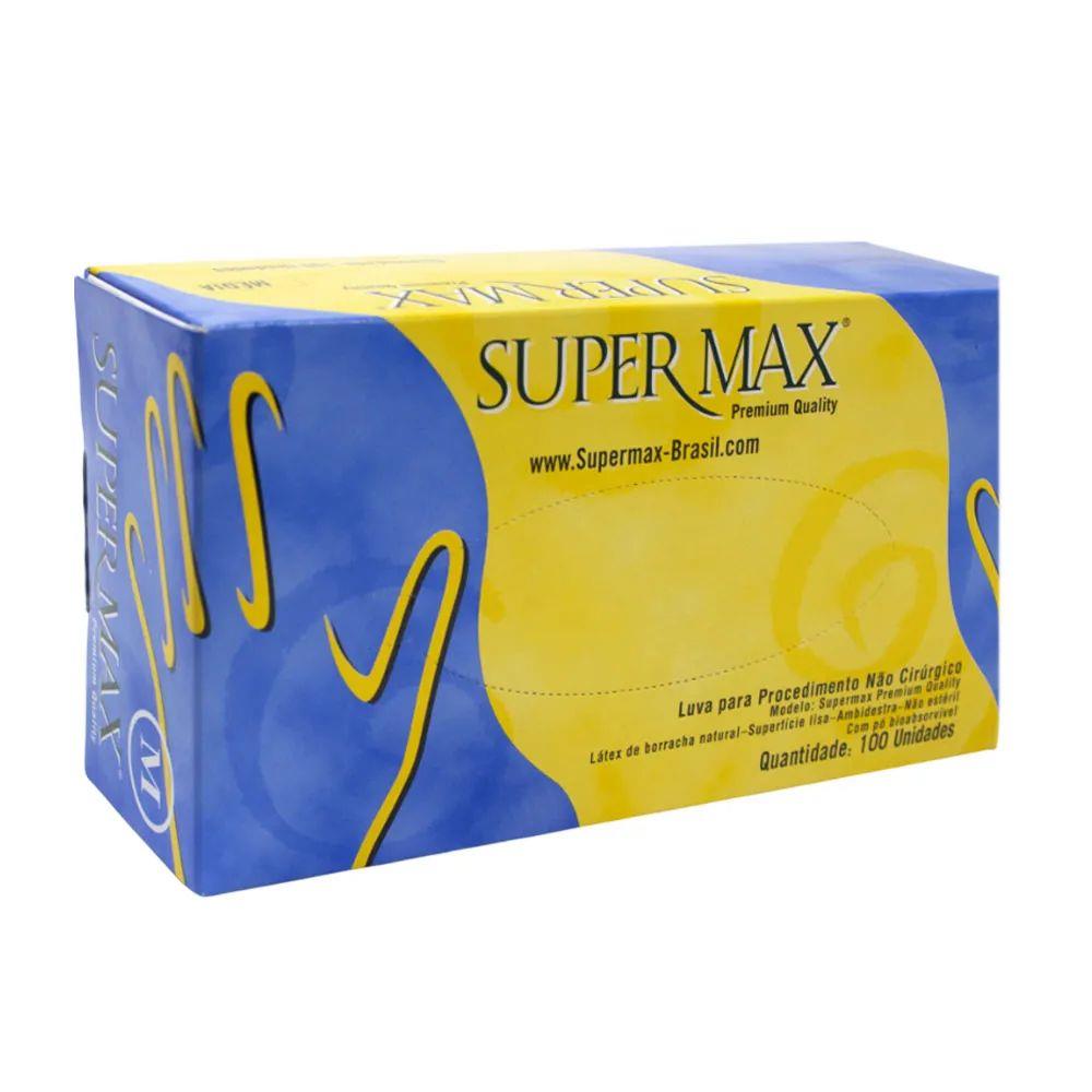 Kit 10 caixas Luva para procedimento de látex com pó - Supermax